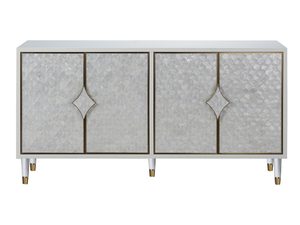Miniatúra 3 - Komoda s elegantnými čelami z prírodnej mušle na bielo-zlatých nožičkách