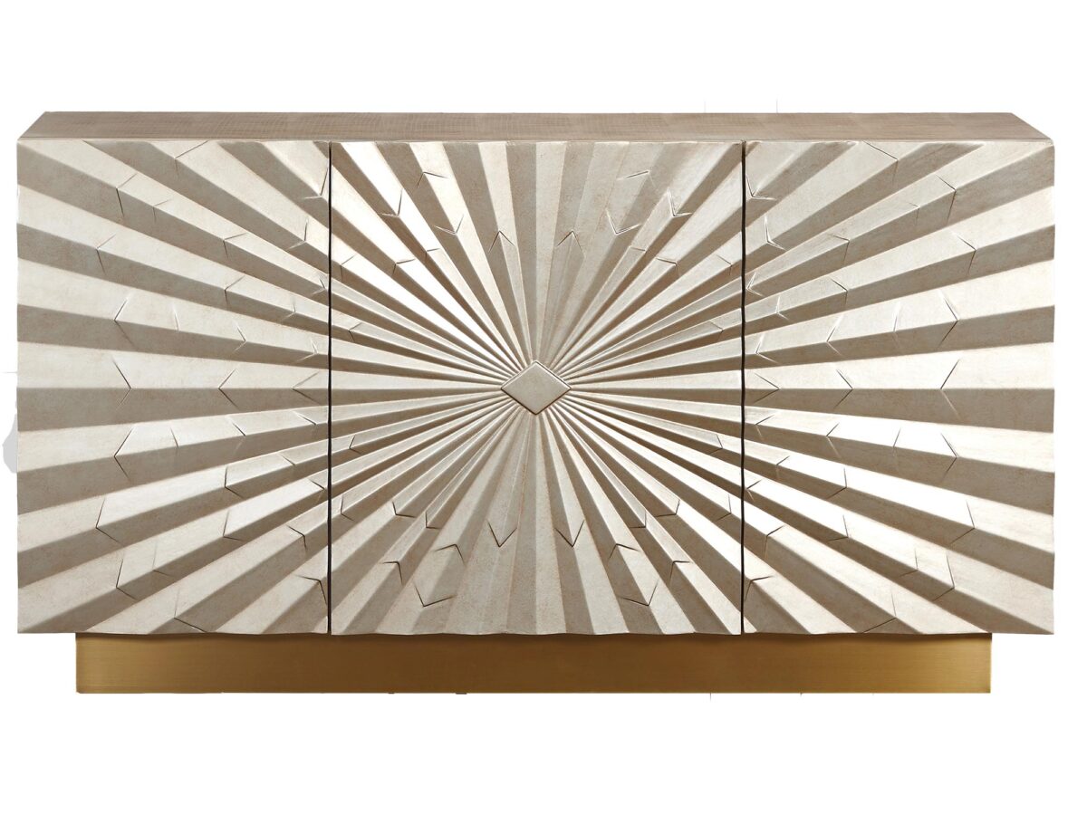 Glamour Holzkommode champagnergold Eleganza