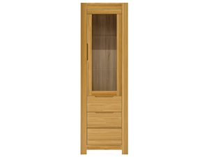 Miniatúra 8 - Úzka vitrína s čiernou úchytkou a vertikálnym presklením