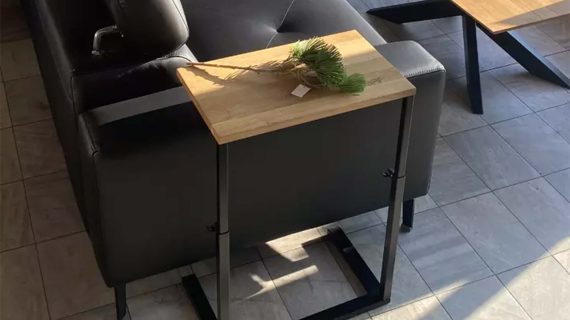 Miniaturka 4 - Stolik Pomocniczy Regulowany Drewniano-Metalowy – Metron