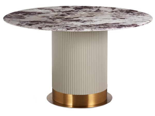 Elegantní kulatý stůl s mramorovou deskou Eleganza
