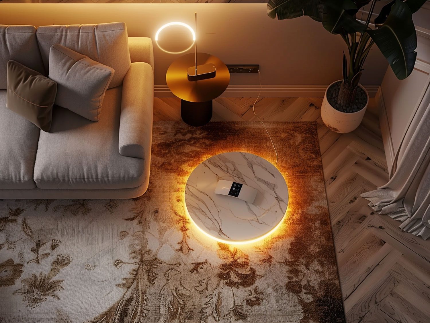 Nowoczesne oświetlenie LED do salonu w minimalistycznym stylu Nowoczesne oświetlenie LED do salonu w minimalistycznym stylu