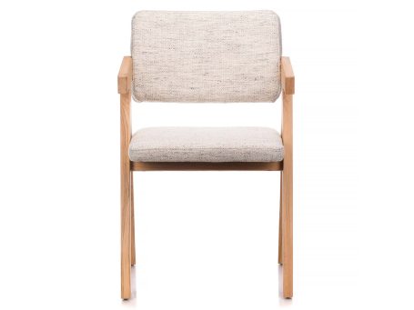 Dębowe krzesło tapicerowane ergonomiczne Tesla