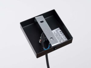 Miniaturka 9 - Czarna metalowa podsufitka lampy wiszącej z okablowaniem