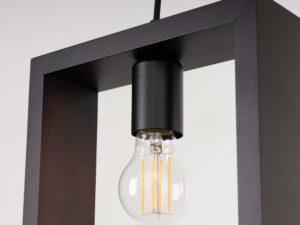 Miniaturka 4 - Żarówka dekoracyjna LED w czarnej oprawce lampy drewnianej
