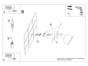 Miniaturka 10 - Instrukcja montażu kinkietu ściennego z krokami instalacji