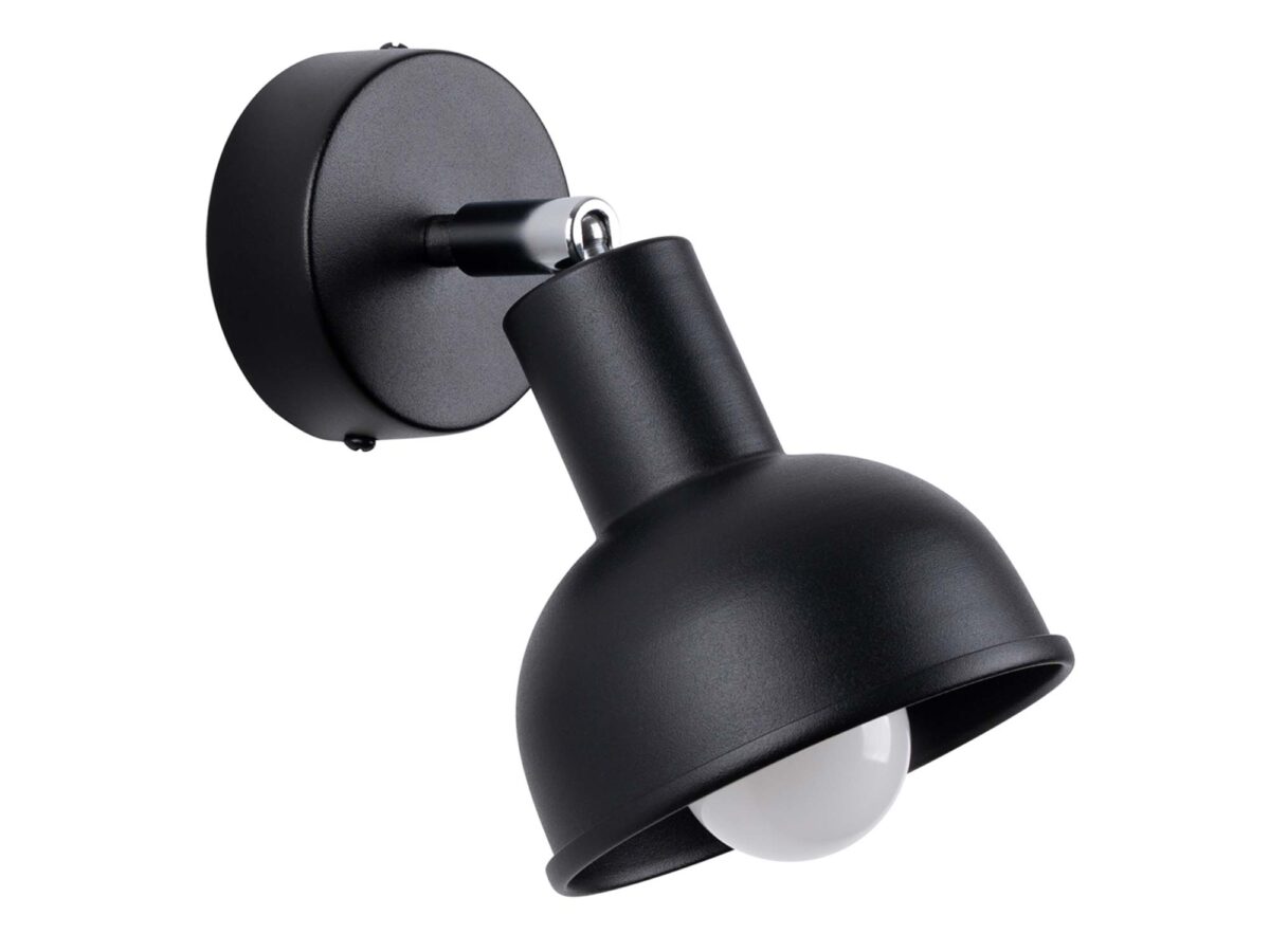 Schwarze Wandleuchte ELVO