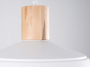 Miniaturka 6 - Detal drewnianego elementu łączącego klosz z kablem