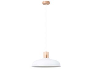 Miniatúra 16 - Závesná lampa s bielym tienidlom a prírodným drevom