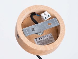 Miniaturka 13 - Drewniana podsufitka bukowa z widocznym mocowaniem i kostką elektryczną