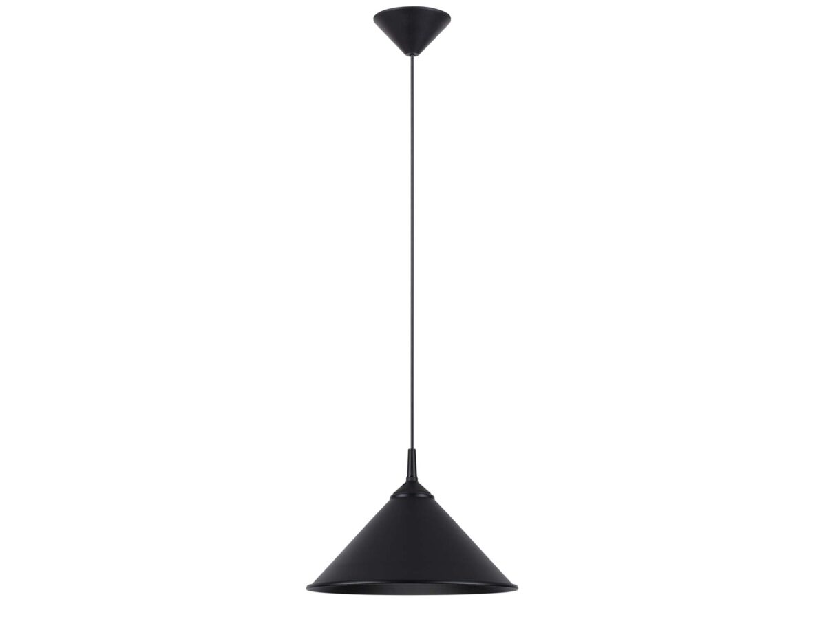 Elegante schwarze Pendelleuchte ZORIA