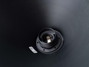 Miniaturka 9 - Wnętrze klosza lampy wiszącej czarnej z gniazdem E27
