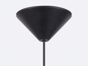 Miniaturka 9 - Czarna podsufitka lampy wiszącej metalowej zbliżenie