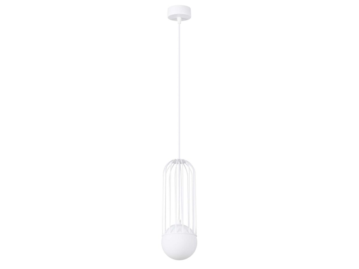 Elegante weiße Pendelleuchte BRENTA 1