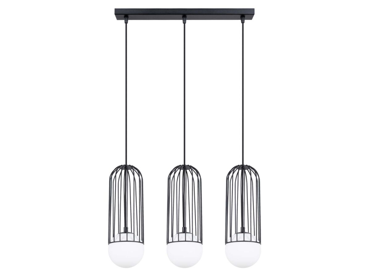 Schwarze Pendelleuchte BRENTA 3L