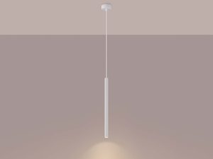 Miniaturka 3 - Biała lampa wisząca tubowa ze świecącym punktem światła