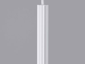 Miniaturka 6 - Biały klosz tubowy lampy wiszącej z żłobieniami dekoracyjnymi