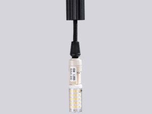 Miniaturka 12 - Gniazdo G9 z żarówką LED lampy wiszącej czarnej detal montażowy