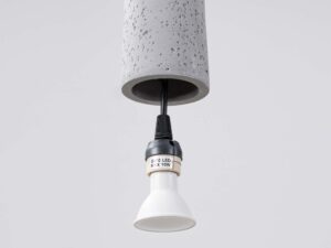 Miniaturka 8 - Szary klosz z lastriko z żarówką LED GU10 max 10W