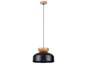 Miniatúra 16 - Biela závesná stropná lampa s prírodným drevným prvkom