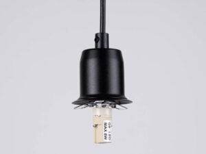 Miniaturka 11 - Gniazdo G9 lampy sufitowej Saturn czarnej z mechanizmem mocowania klosza