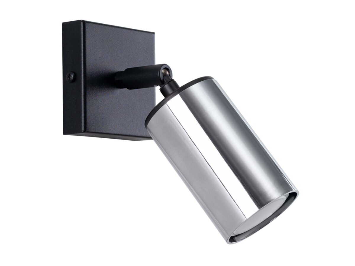 Moderne Wandleuchte schwarz chrom WIMEX
