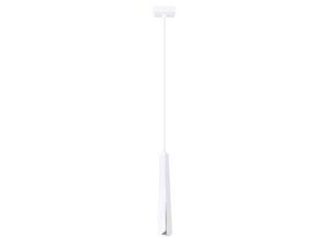 Miniatúra 16 - Biela závesná lampa s úzkym trojuholníkovým tienidlom, minimalistická