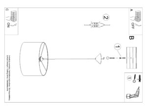 Miniaturka 9 - Instrukcja montażu lampy wiszącej z cylindrycznym abażurem