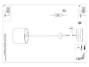 Miniaturka 12 - Instrukcja montażu lampy wiszącej z cylindrycznym abażurem