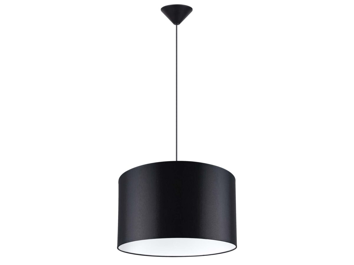 Schwarze Stoff-Pendelleuchte 40 cm NOVARA 40