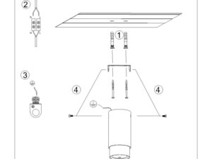 Miniaturka 6 - Instrukcja montażu spotu natynkowego cylindrycznego czarno-złotego