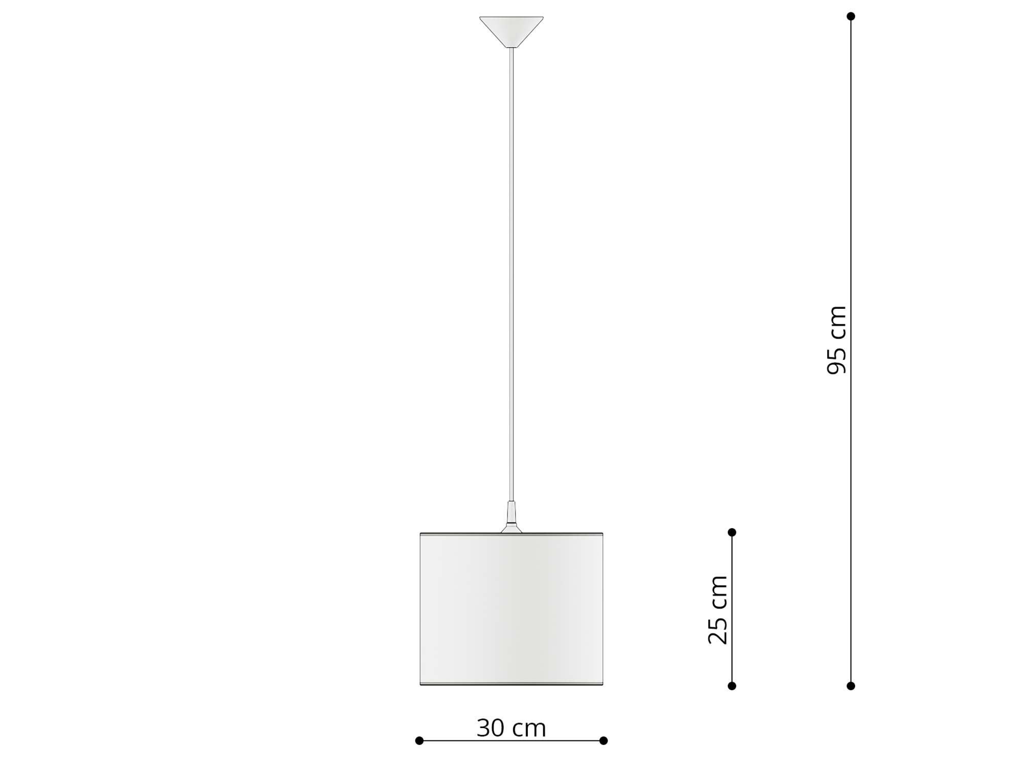Wymiary lampy dziecięcej wiszącej średnica 30 cm wysokość 25 cm