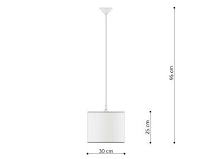 Miniaturka 3 - Wymiary lampy wiszącej dziecięcej z abażurem 30 cm średnicy