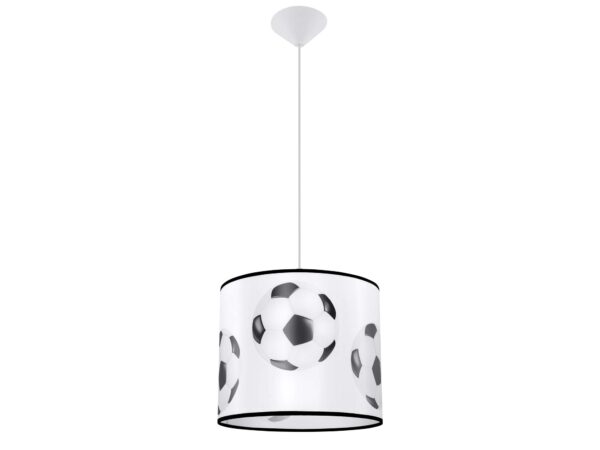 Lampa wisząca dziecięca z abażurem w piłki nożne