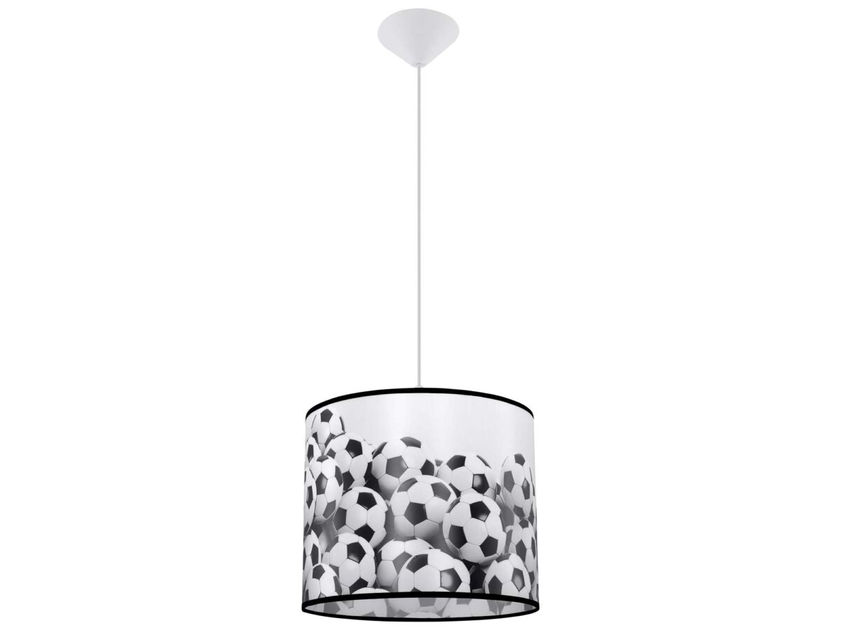 Moderne PVC Hängelampe schwarz-weiß 30 cm ARENA B 30