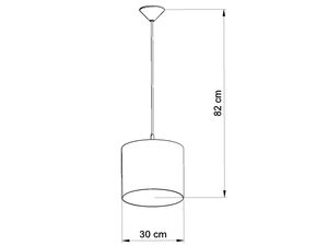 Miniaturka 3 - Rysunek techniczny lampy wiszącej z wymiarami 82 cm i 30 cm