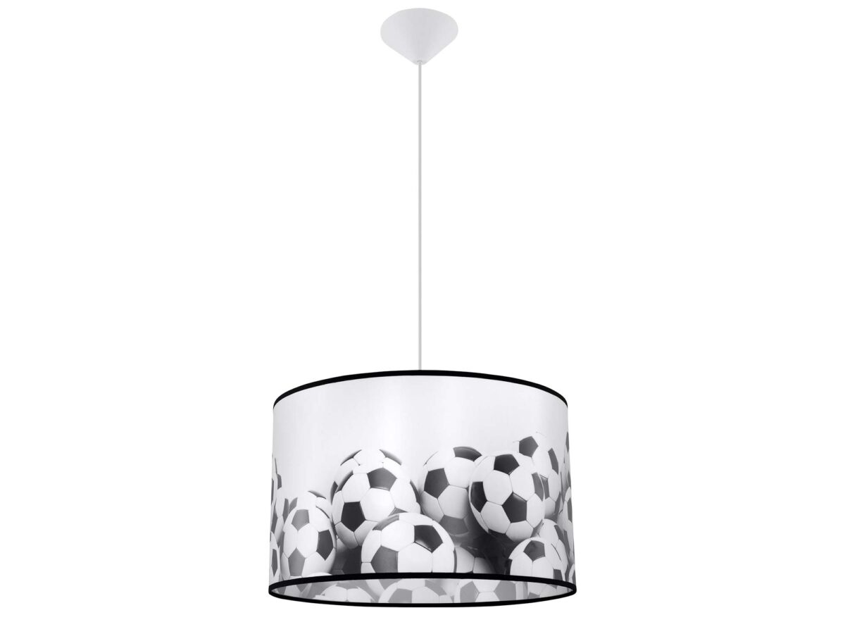 Moderne PVC Hängelampe schwarz-weiß 40 cm ARENA B 40