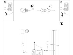 Miniaturka 4 - Instrukcja montażu białej lampy sufitowej z diagramem podłączenia