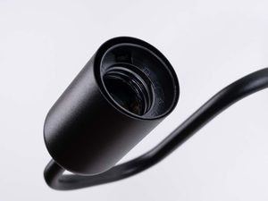 Miniaturka 5 - Detal oprawki kinkieta czarnego z gwintem na żarówkę