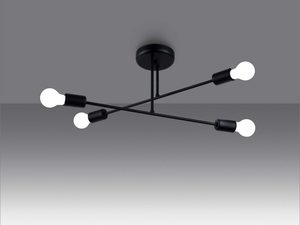 Miniaturka 2 - Lampa sufitowa czteroramienna w kolorze czarnym matowym