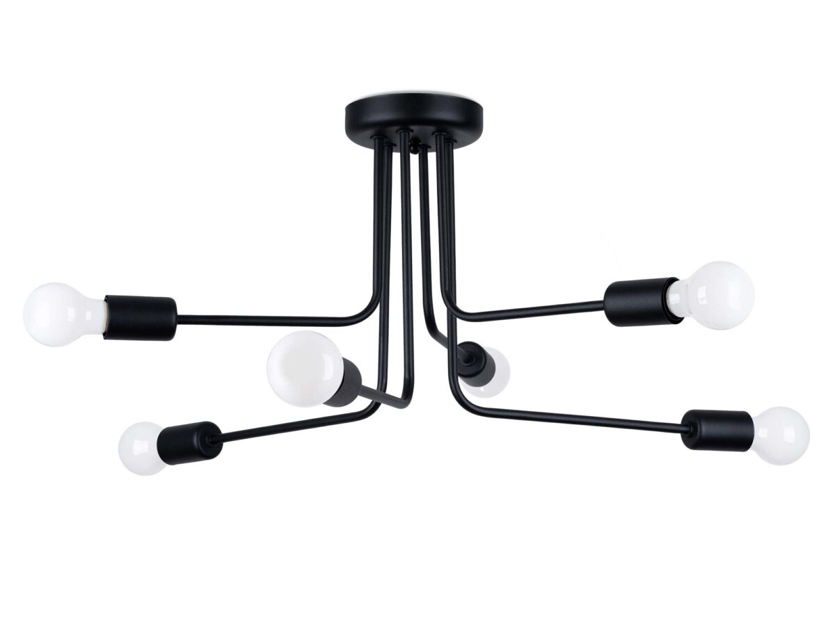 Schwarze Hängelampe 68/68/33 cm NORVIA 6