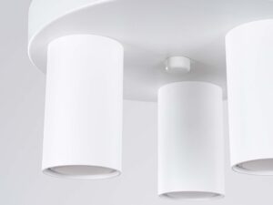 Miniaturka 5 - Cylindryczne tuby plafonu białego z bliska bez oświetlenia