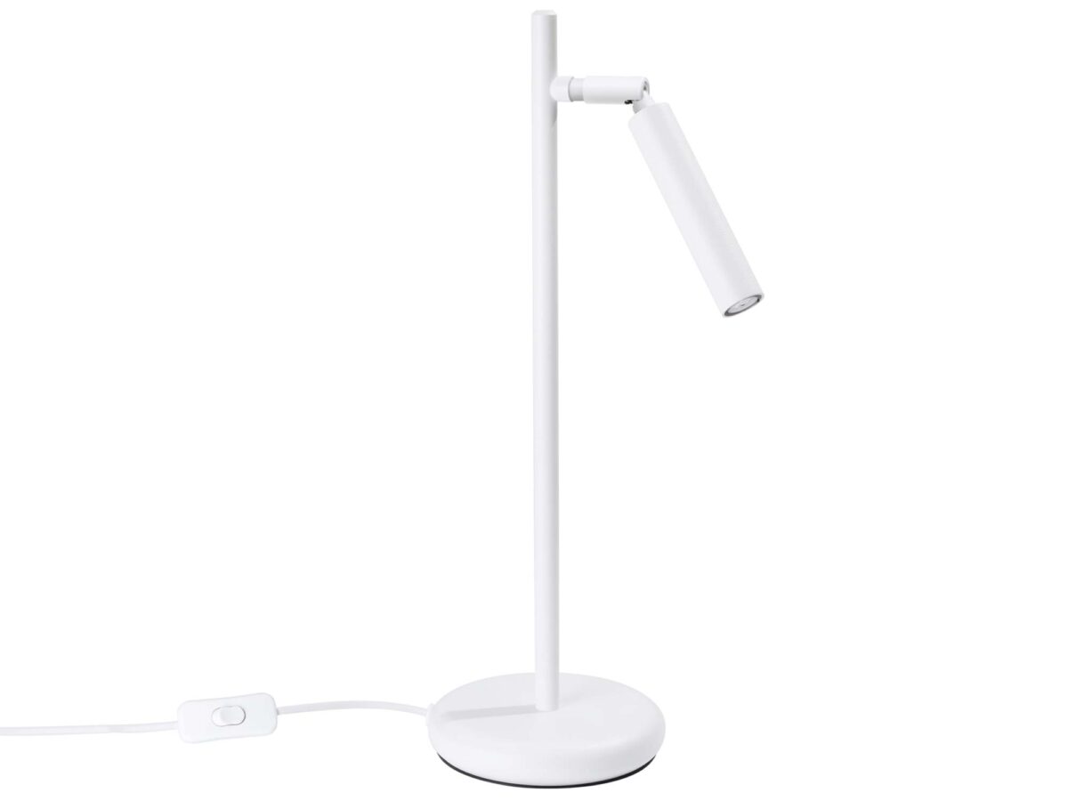 Elegante weiße Schreibtischlampe VARIO