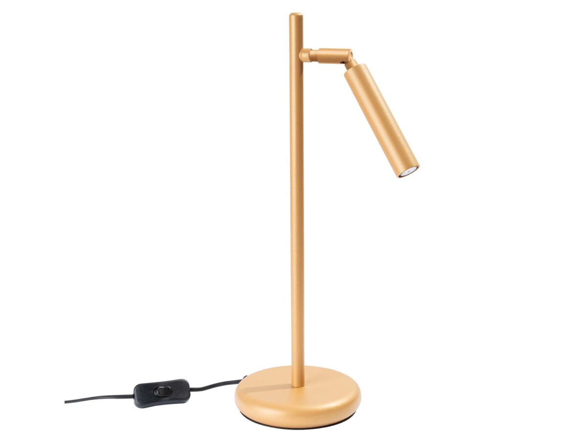 Elegante goldene Schreibtischlampe VARIO
