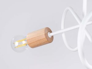 Miniaturka 5 - Ramię lampy z bukową tuleją i żarówką filamentową LED