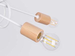 Miniaturka 7 - Dwa ramiona lampy sufitowej z dekoracyjnymi żarówkami filamentowymi