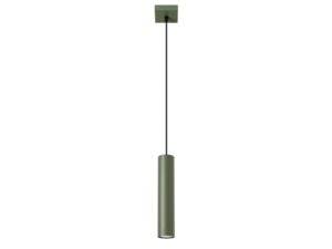 Miniatúra 13 - Olivková kovová závesná lampa so štvorcovou stropnou ružetou
