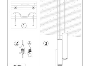 Miniaturka 8 - Instrukcja montażu lampy wiszącej z krokami instalacji