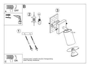 Miniaturka 7 - Instrukcja montażu kinkieta ściennego z krokami instalacji