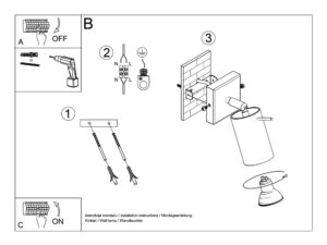 Miniaturka 7 - Instrukcja montażu kinkietu ściennego z etapami instalacji